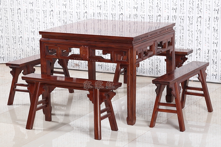 方桌红木家具非洲酸枝木小正方非酸四方八仙桌实木餐桌