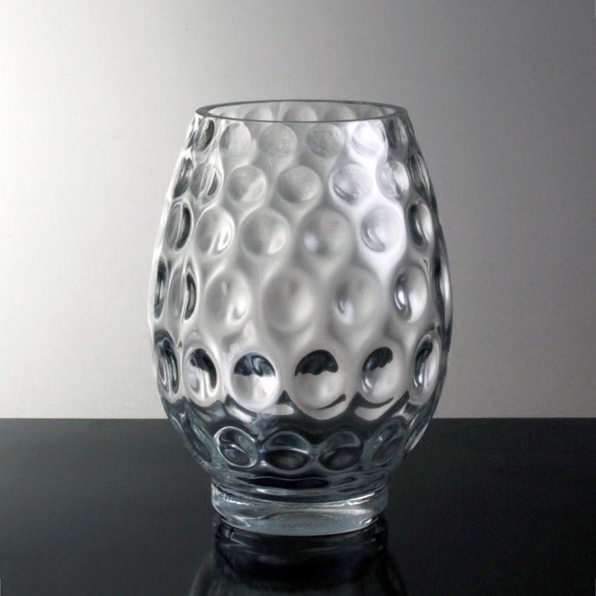 kaheku手工艺透明玻璃花瓶台面风灯卧室床头居家花瓶