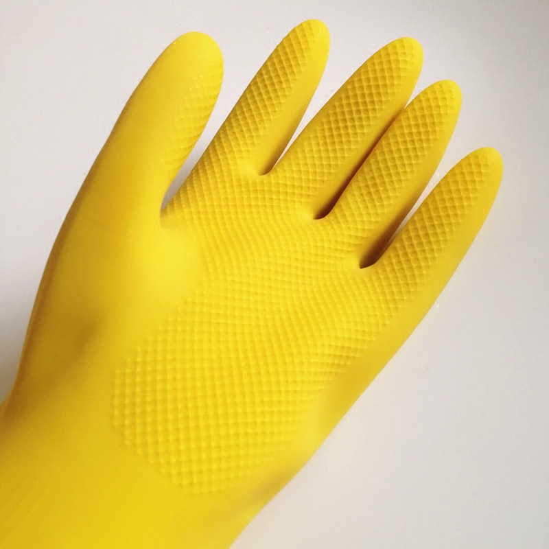 洗碗安邦加厚牛筋乳胶洗衣家务家用橡胶胶皮防护手套