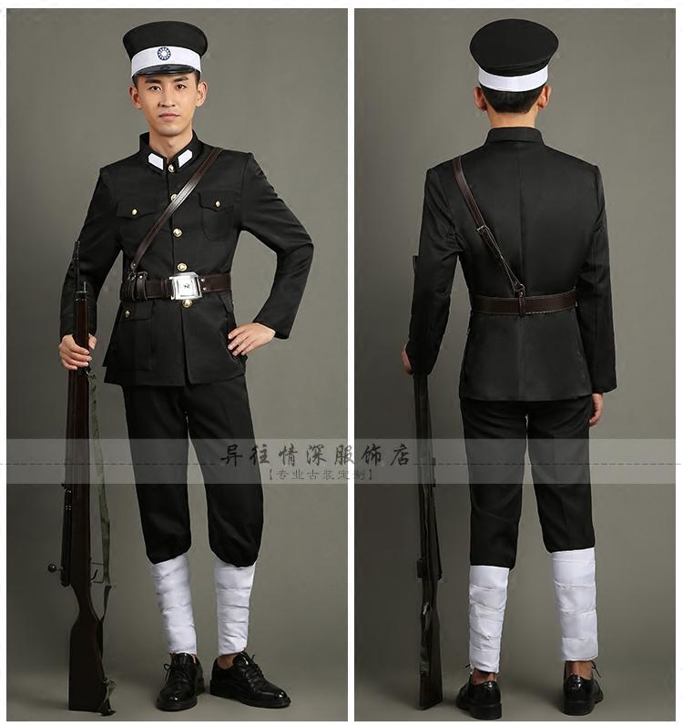 新款促销民国二狗演出服巡捕捕房警察伪军舞台儿童演出服
