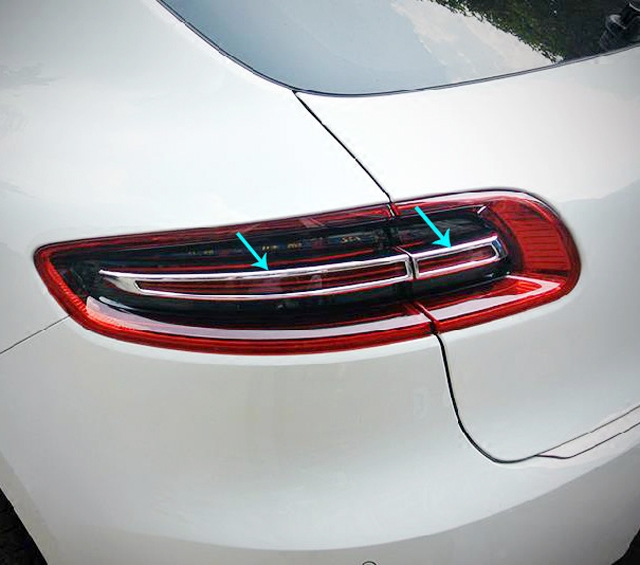 尾灯适用于保时捷macan框小卡宴迈凯灯罩电镀镀铬汽车灯罩框