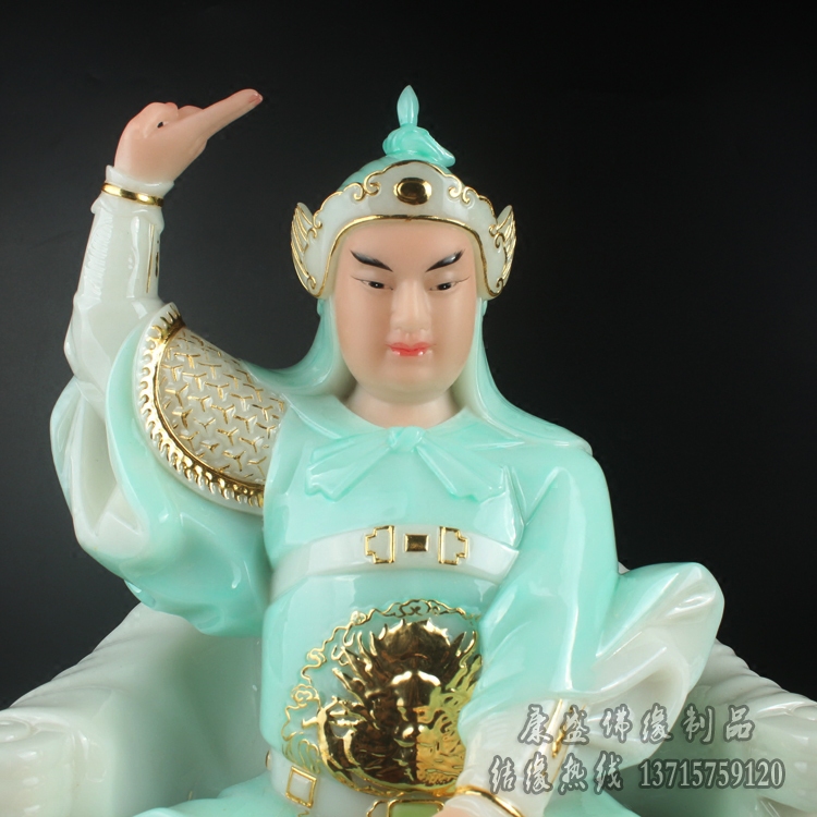 元帅帅田汉白玉道教神像摆件戏曲祖师雷海青田公摆件
