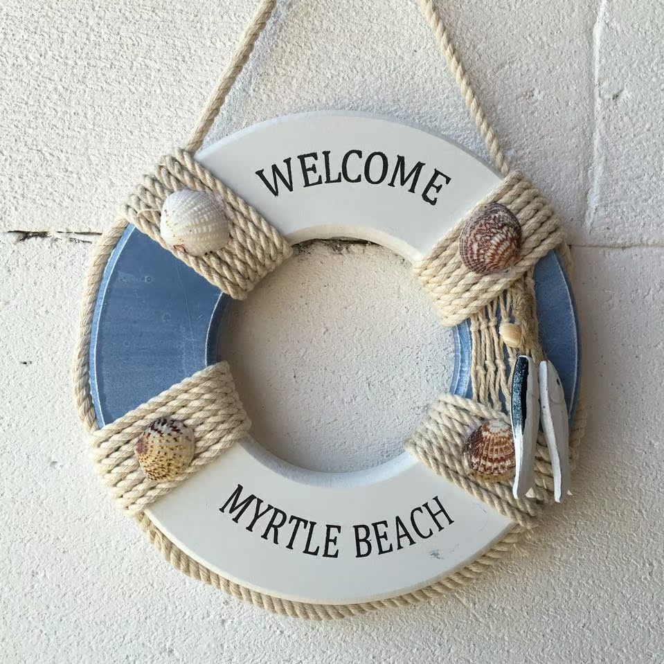 特价地中海风格家居酒吧饰品救生圈装饰品创意家居工艺品壁饰