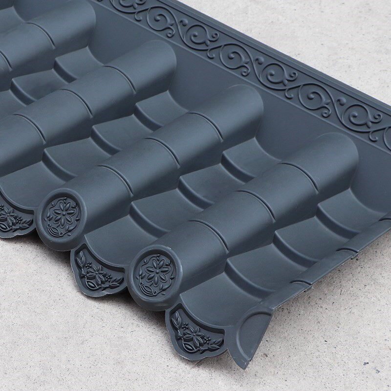 中式古建门头仿古瓦片假装饰房檐一体塑料屋檐树脂飞檐建筑