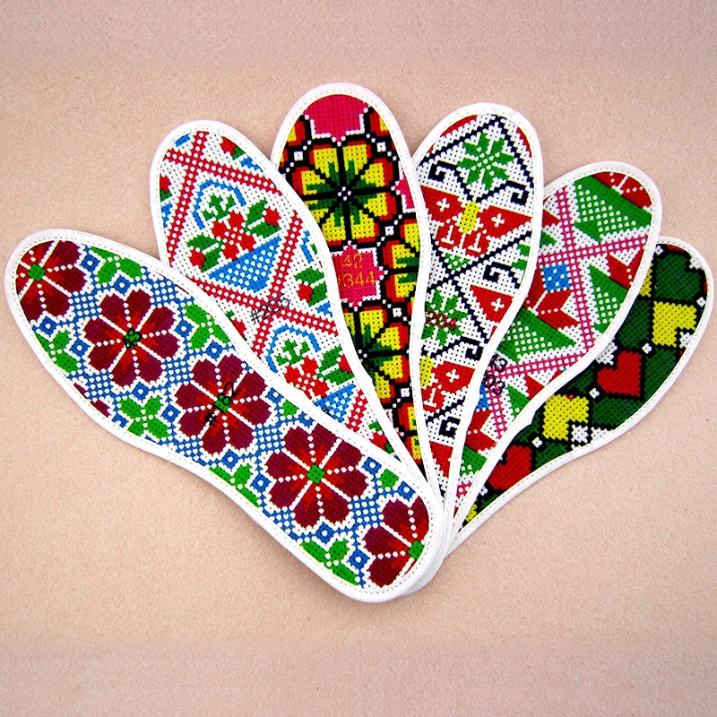 爱佳双线双股十字绣刺绣绣花绣花鞋鞋垫针孔手工鞋垫