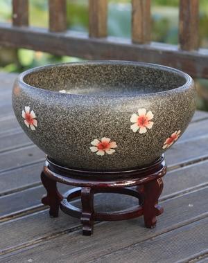 泥缸养鱼水泥鱼缸造景水草缸瓦陶土老式土壤鱼缸