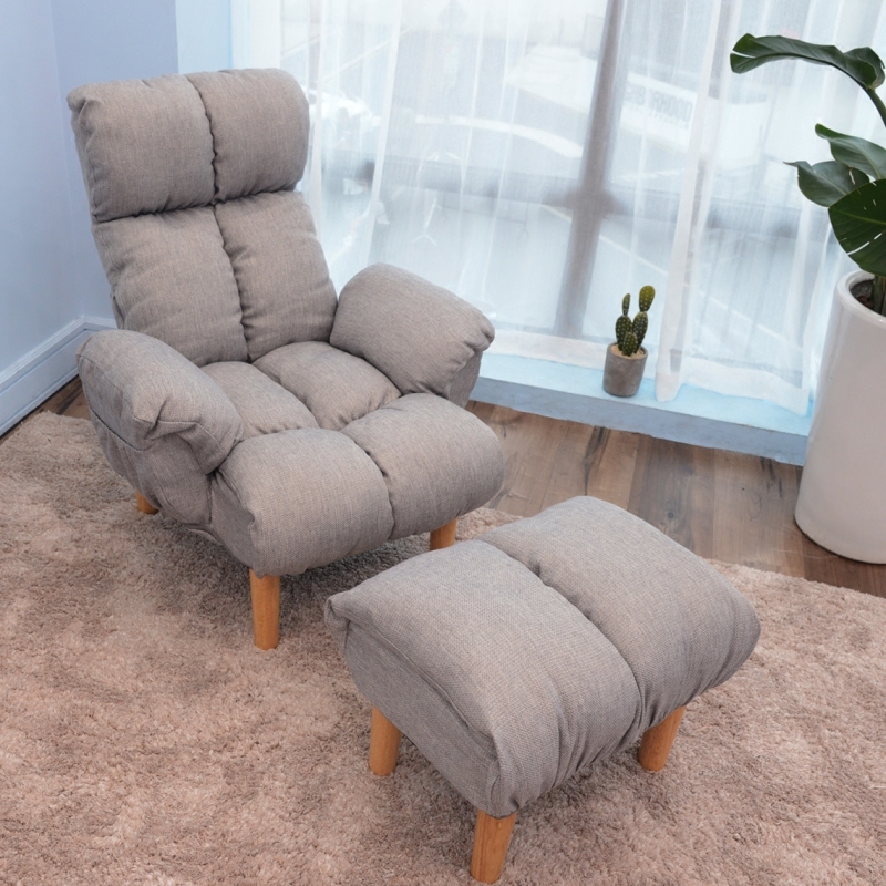 沙发布艺懒人单人可调调节喂奶躺椅卧室客厅懒人沙发
