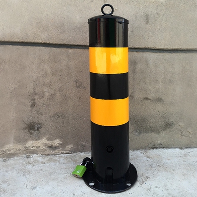 加厚双锁警示钢管挡车立柱光柱固定防撞隔离车轮锁