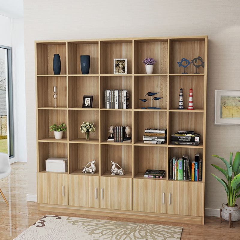 简约格子方格书柜书架鞋柜简易多格柜子化妆品单个书柜