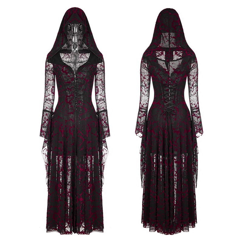 魔叹punkrave歌特gothic暗黑祭司连帽外套连衣裙民族服装