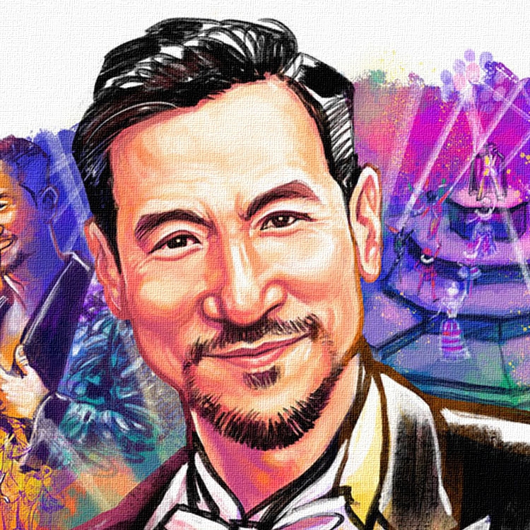 装饰画歌神张学友海报画像酒吧咖啡厅油画画布现代装饰画