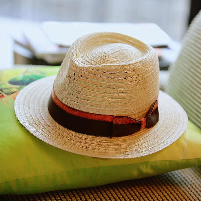 执迷菲律宾麻纱爵士礼帽女士复古古风休闲夏季帽子