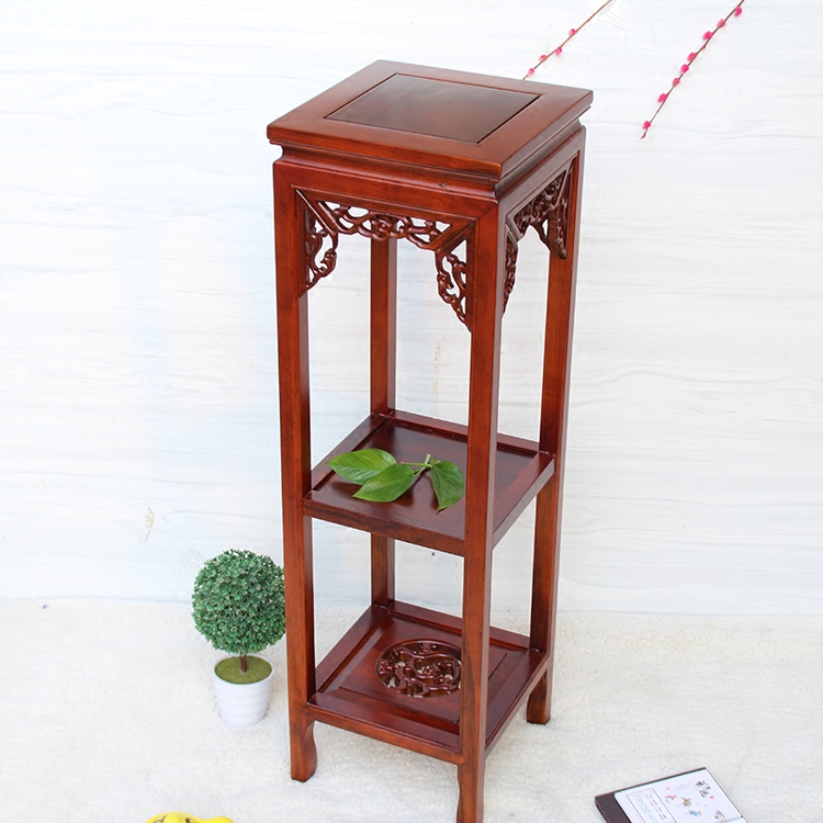 木质实木花架多层现代简约阳台客厅落地整装中式花架