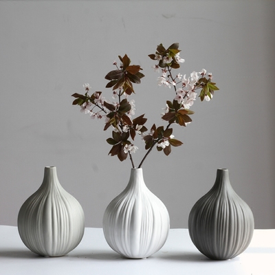 仟蒙小细口陶瓷水培干枝花插花花现代简约创意摆件花瓶