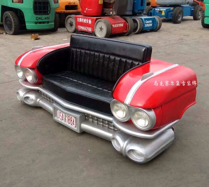 美式复古怀旧汽车车头沙发酒吧咖啡厅创意老爷车摆件