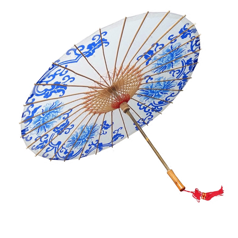纸伞油纸古典古风演出舞台装饰跳舞道具青花工艺伞