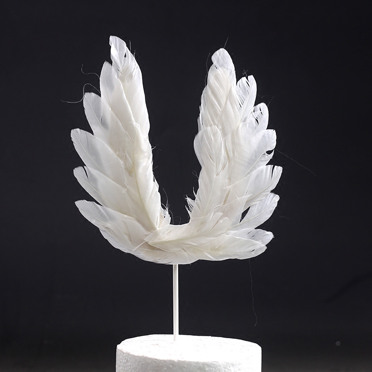 梦幻大天使翅膀羽毛手工手工制制作蛋糕插牌摆件节日装扮用品