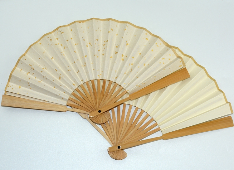 710寸手工水磨玉竹折扇中国国风宣纸纸扇文玩扇子