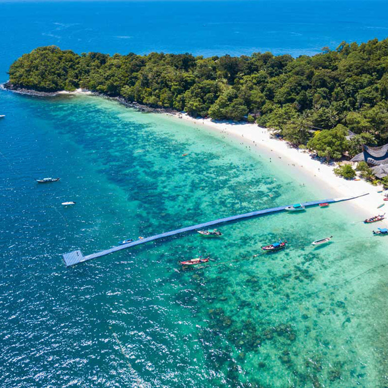 泰国丽贝岛到奈岛普吉岛兰塔岛快艇船票合艾车船联运中文对接