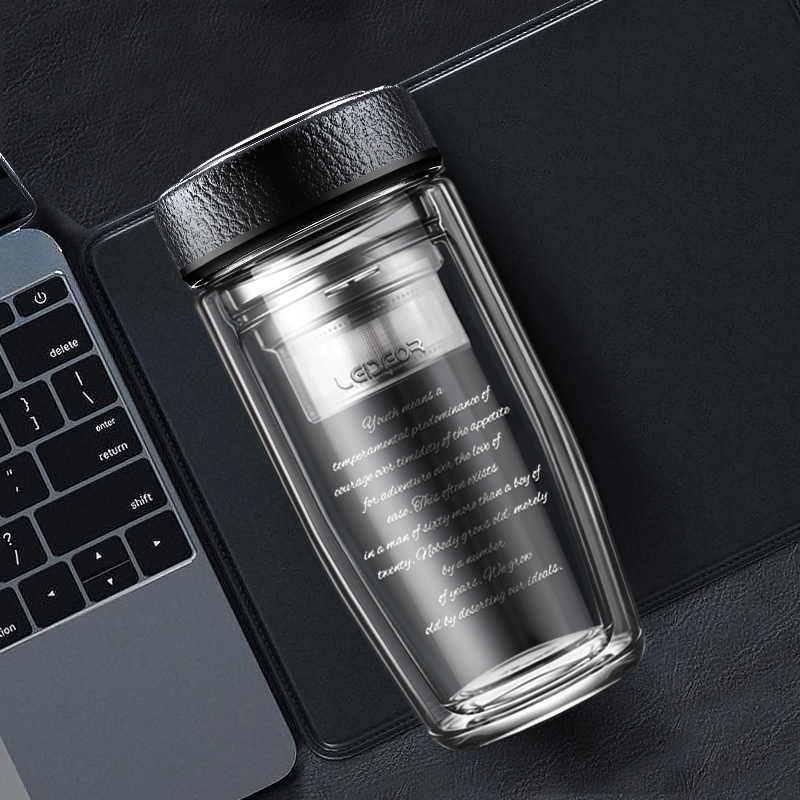 雷德夫水晶泡茶玻璃杯男士礼品隔热高档杯子商务玻璃杯