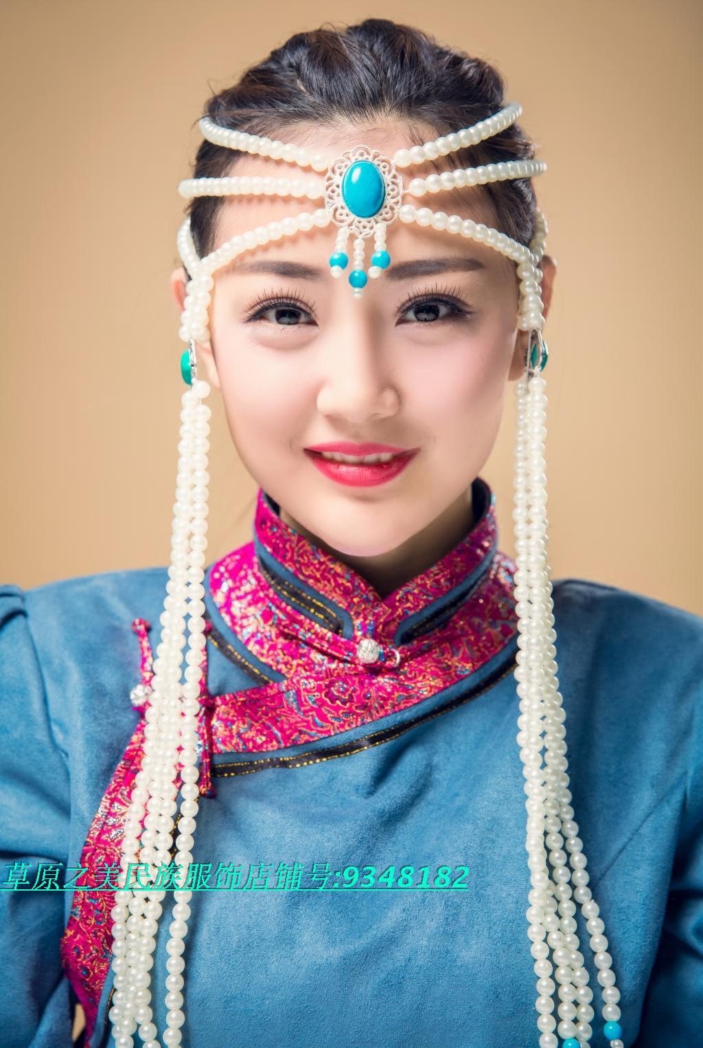 新款蒙古族发饰新娘头饰蒙古舞蹈饰品民族演出服发饰