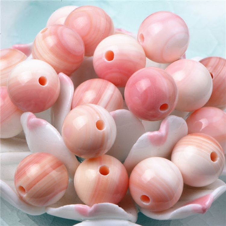 天然女王胭脂螺散圆珠隔珠贝壳星月菩提diy其他diy饰品配件