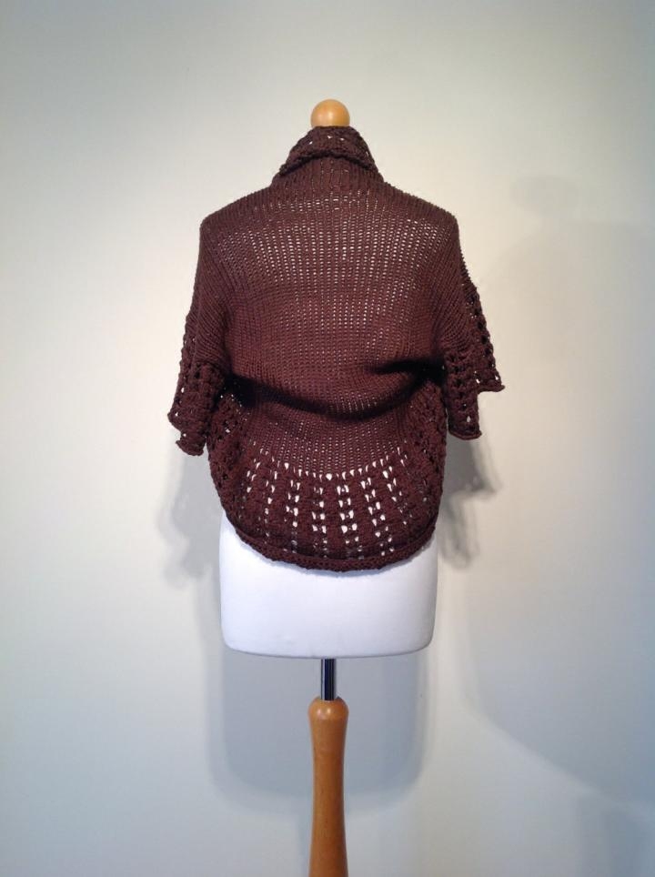 brown开衫毛棕色七分波西米亚迷人老式古着代购英国毛针织衫