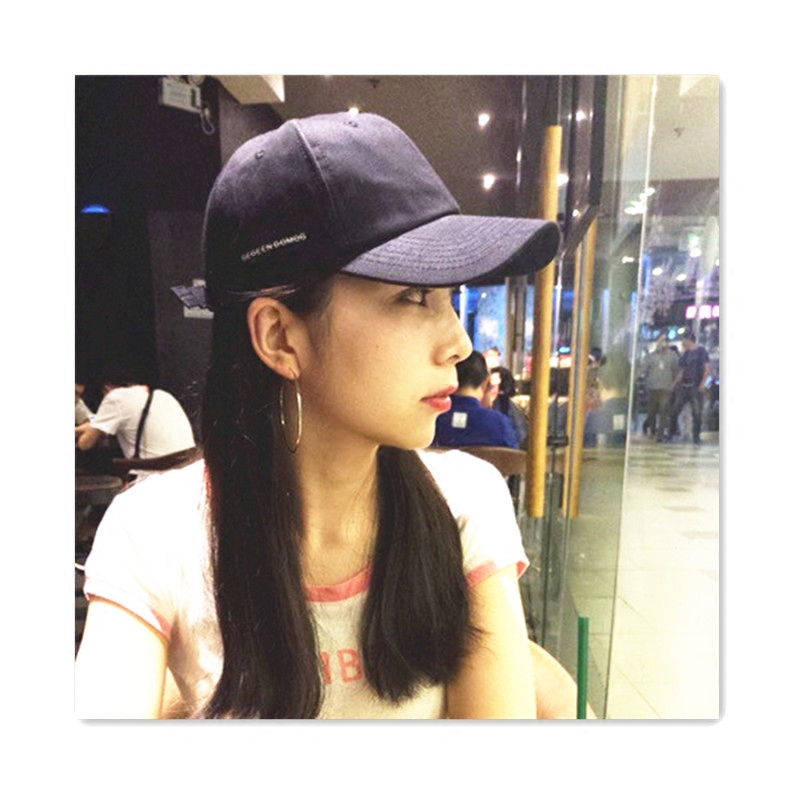 原创潮牌侧面字母软顶棒球帽韩版秋冬休闲百搭日系复古鸭舌帽子女-图3