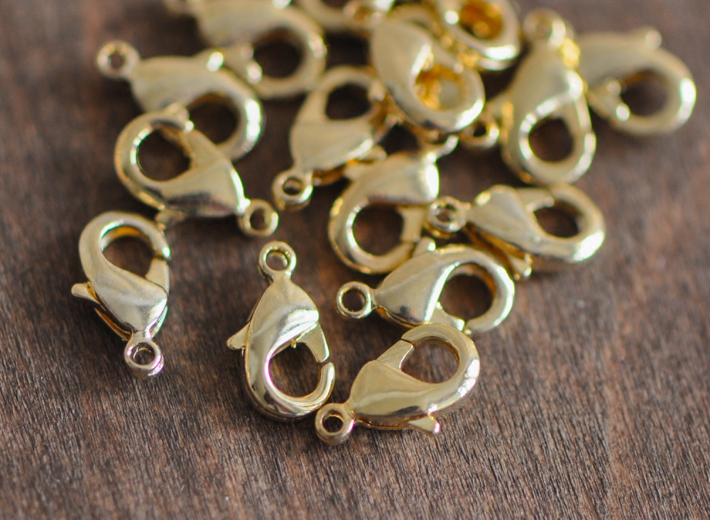 铜镀真金龙虾扣手手工diy饰品项链手链连接扣