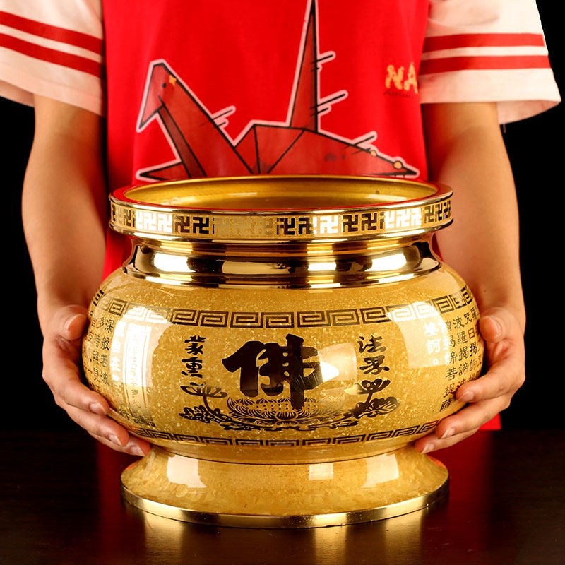 宝成佛教用品大号台湾香炉纯铜香插佛堂佛具香薰炉