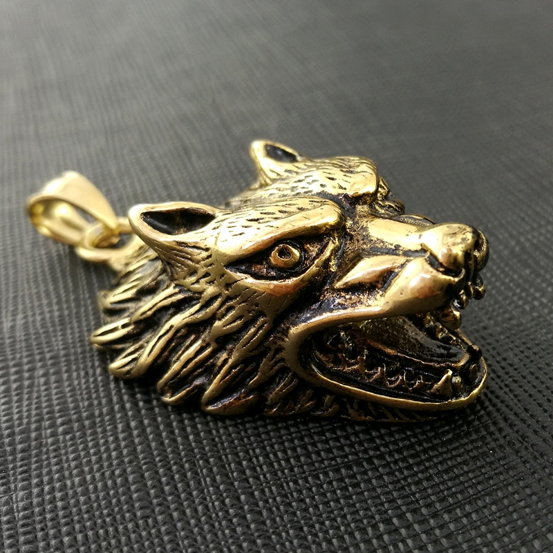 个性街头潮男男式金属龙头钛钢吊坠短款脖子项链