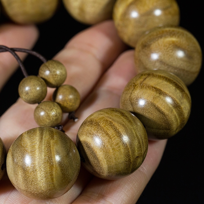 金丝香味老料桢楠小叶手链文玩男士楠木满金丝手链