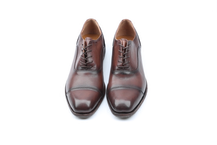 皮鞋固特异goodyear手工商务鞋牛三接头正装牛津将校单鞋