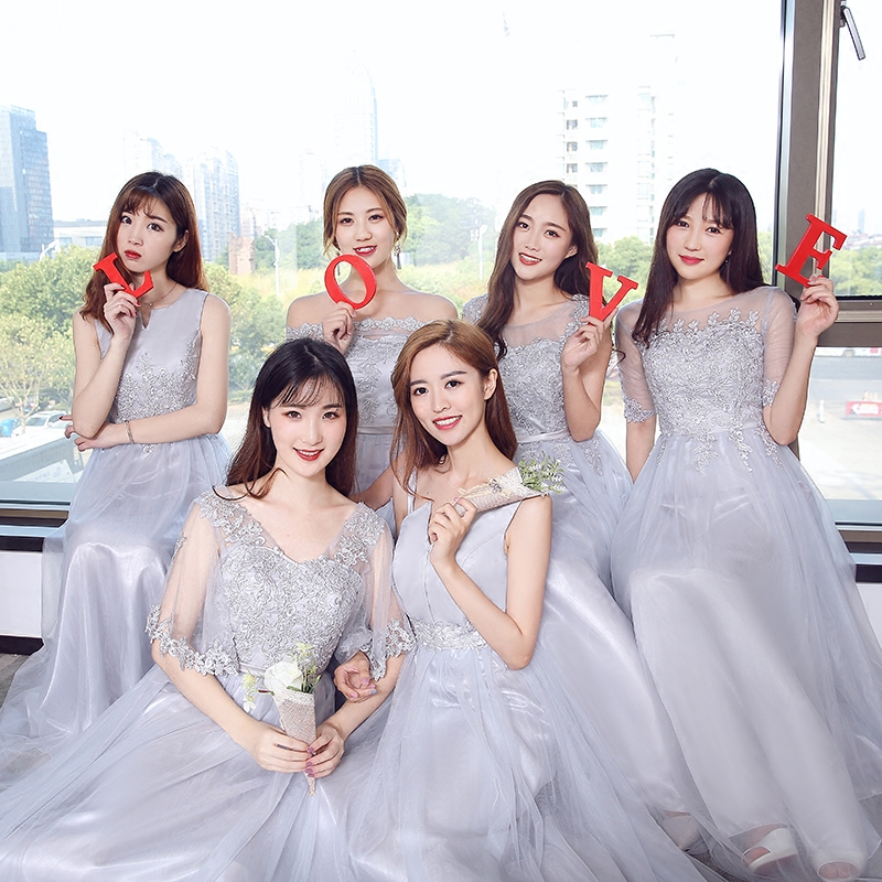 伴娘礼服长款2019新款姐妹闺蜜年会晚礼服新娘礼服