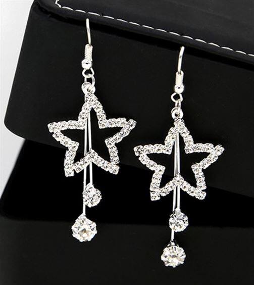 少女风女款妈妈结婚2017吊坠耳环流苏公主气质圆脸长款性感时尚潮