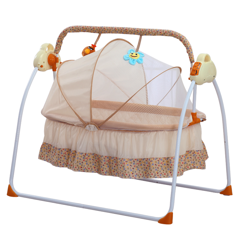婴儿摇床电动摇篮床自动多功能折叠带蚊帐宝宝新生儿bb床便携式
