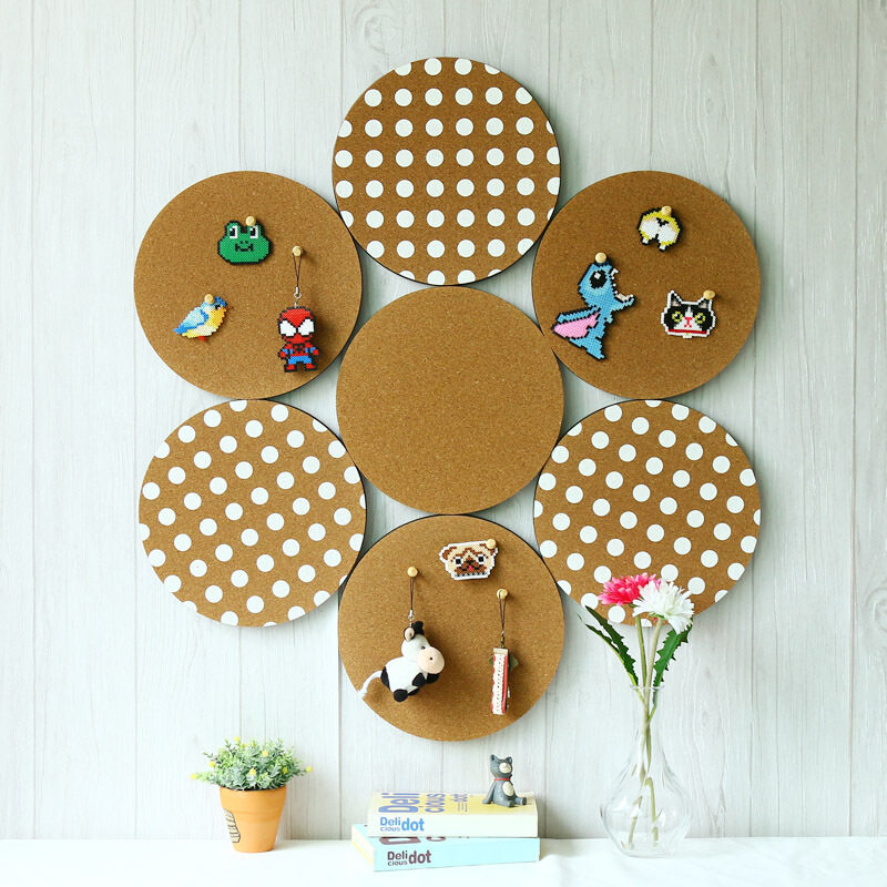 多功能创意diy方形eva软木照片墙圆形百搭沙发背景墙可扎钉图钉板