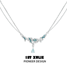 Sterling Silver Colorless 1STXULIE Necklace