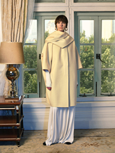 Preekend wool medium length cocoon shaped pet coat