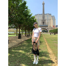 Park Summer floral half skirt for women 2024 new spring/summer A-line skirt, tall Korean style dress for wearing
