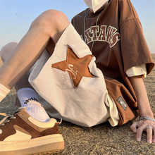 Five pointed star design casual shorts for men's medium pants