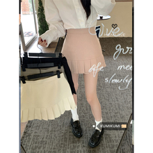 Female 2024 Early Spring High Waist A-line Skirt Wrapped Hip Skirt Short Skirt