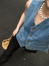 Hong Kong style retro versatile fashion camisole denim vest