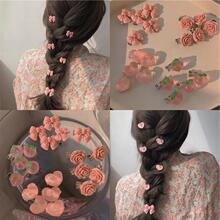 Side clip pink soft girl cute series peach hair clip