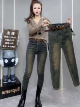 Small leg pants, long pants, regular jeans, Spring and Autumn 2024