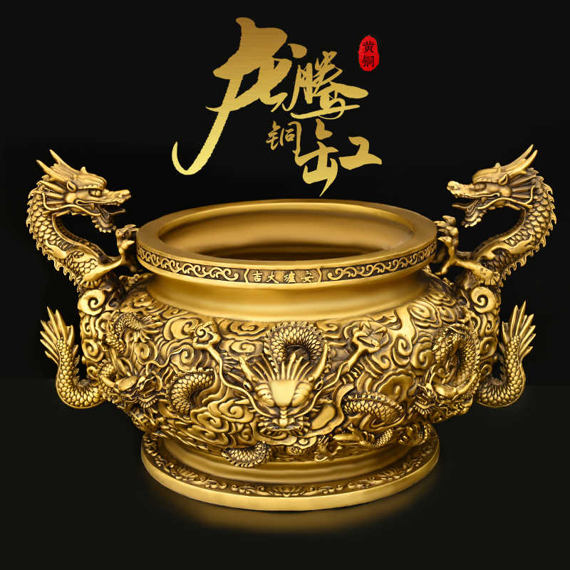 銅香炉 純銅九龍戯珠香薫炉 九転乾坤炉 置物 アンティーク | www