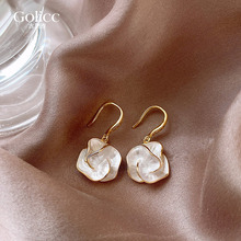 Camellia flower earrings with a sophisticated and sophisticated temperament, a new popular model