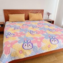 Cartoon bed sheets with thickened cotton clip for all seasons