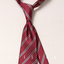 Classic Gift Banquet Stripe Wine Red Tie