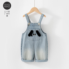 Baby Strap Pants Summer Thin 1 to 3 Year Old Soft Denim